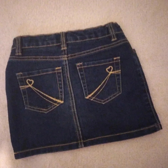 Children's place embellished jean skirtwith built in shorts-size 6 - Picture 4 of 7